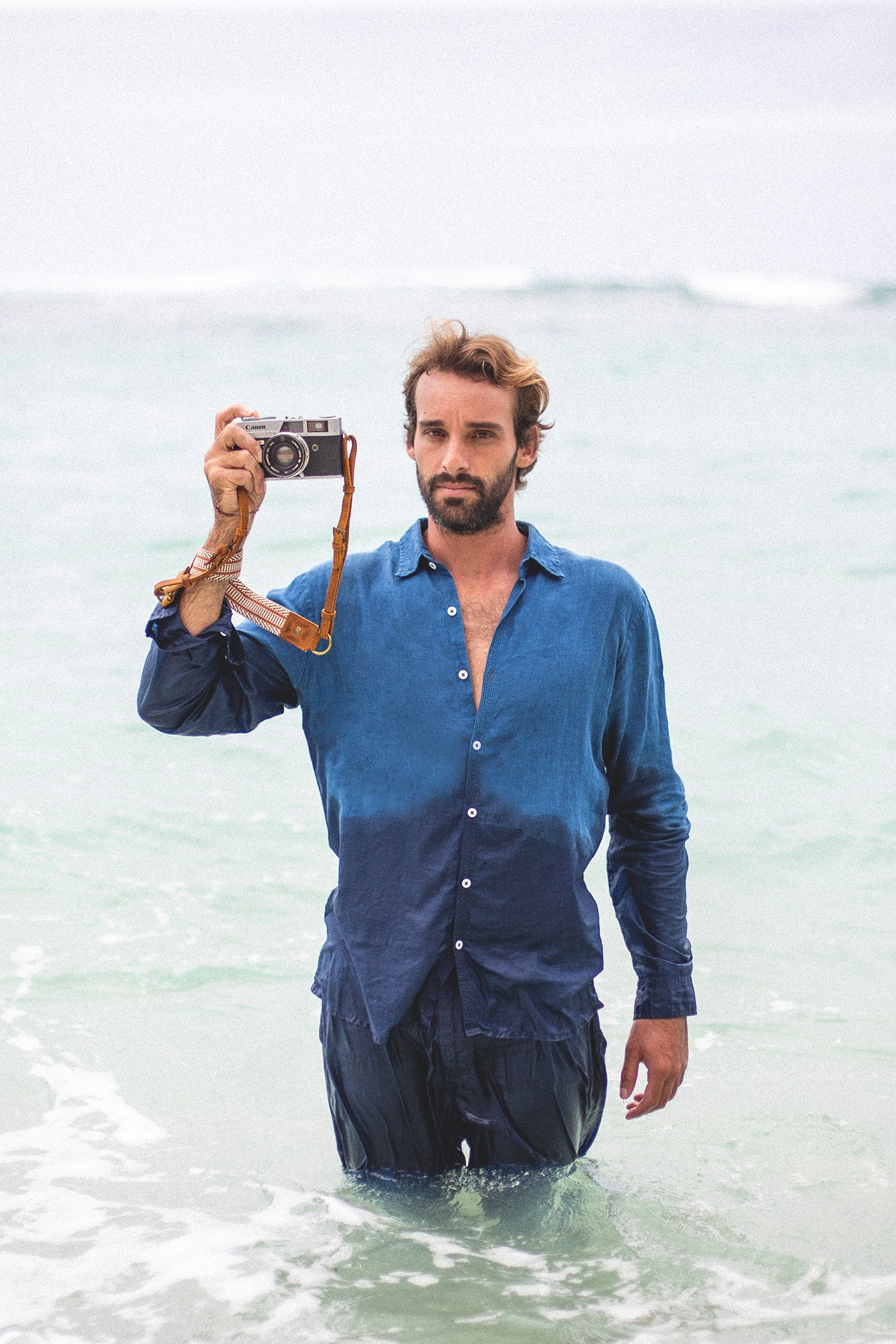Evening Shirt French Linen - Natural Dye