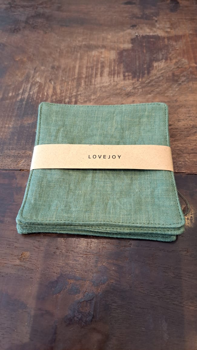 Linen Coaster Pack Natural Dye