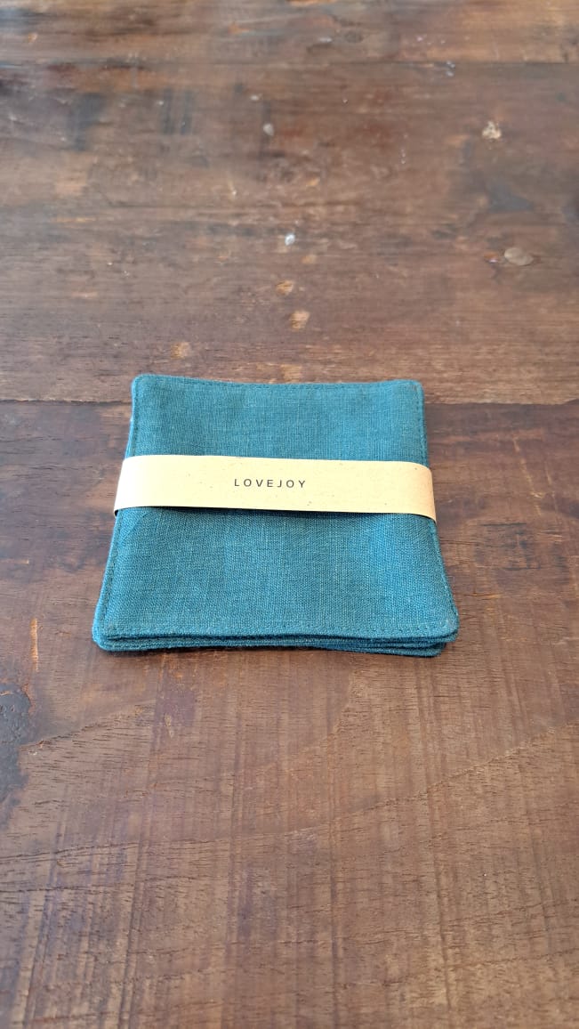 Linen Coaster Pack Natural Dye
