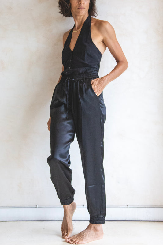 Silk Halter Neck Blouse