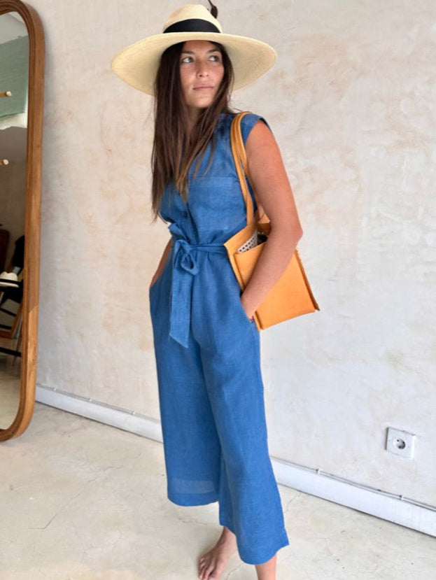 Jumpsuit Linen Natural Dyed