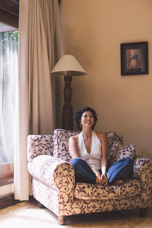 Silk Halter Neck Blouse