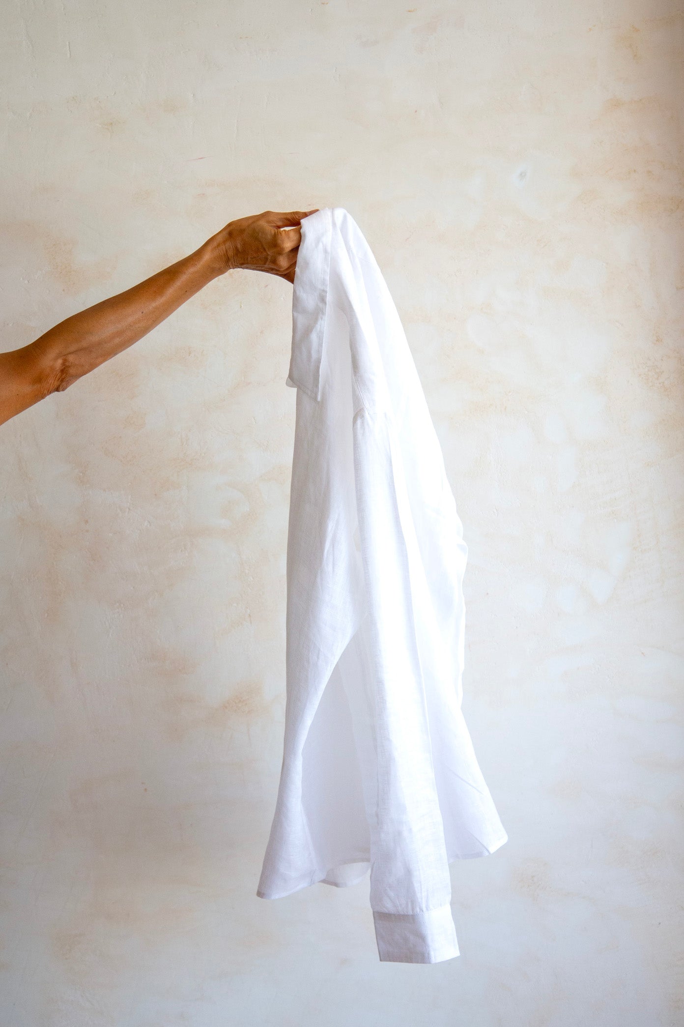 Evening Shirt French Linen - Natural Dye