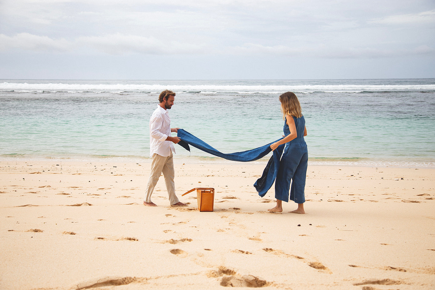 Men Linen Tapered Pants