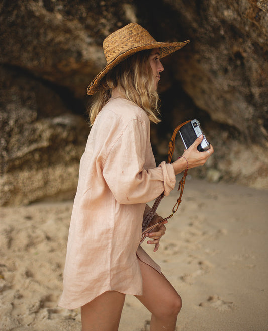 Daytime Shirt French Linen Natural Dye