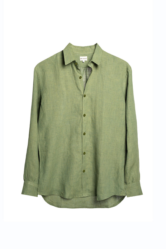 Cotton Linen Daytime Shirt Natural Dye Men's - Handmade Bali