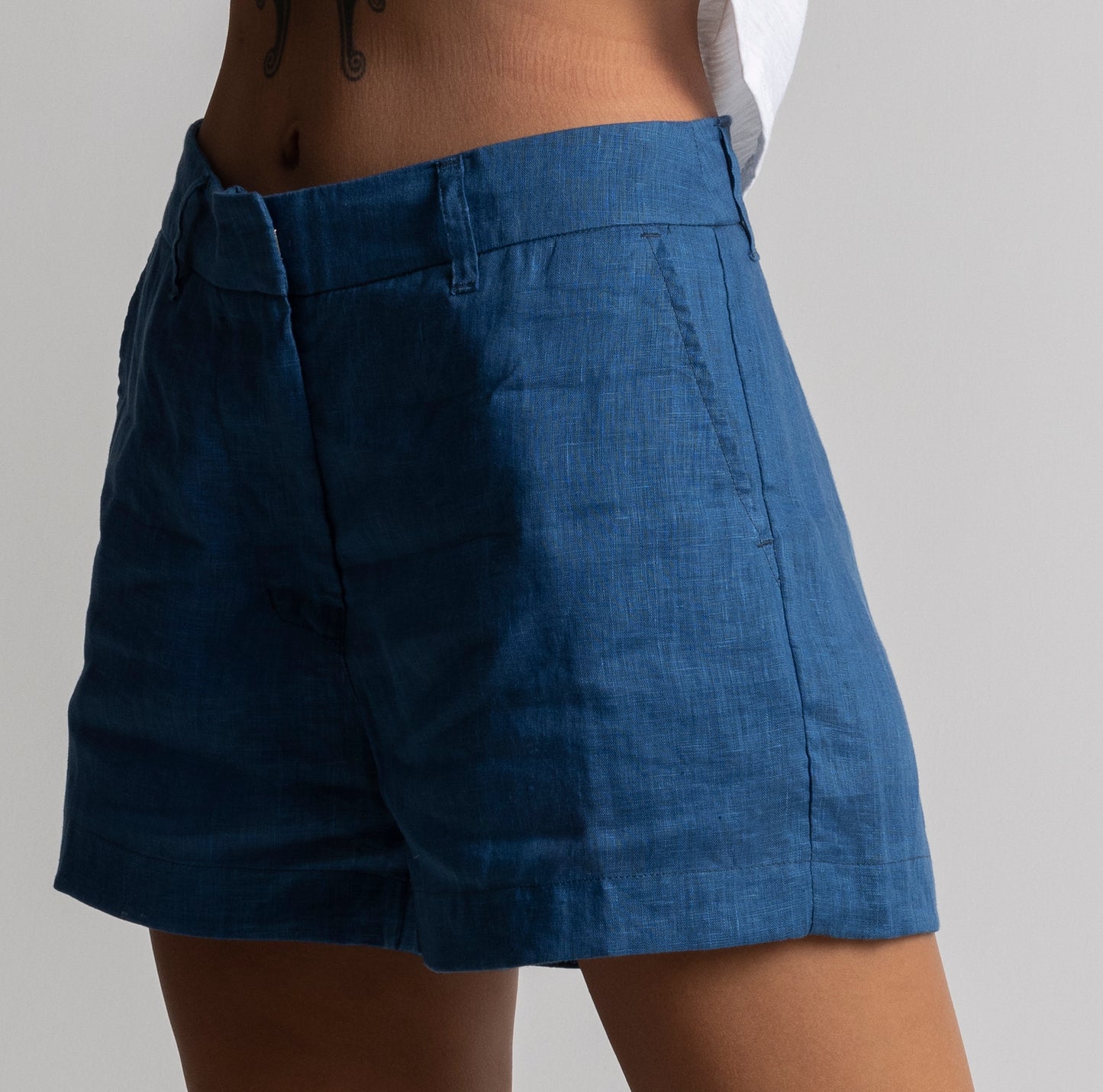 High Waist Shorts - INDIGO - MRS Lovejoy - women