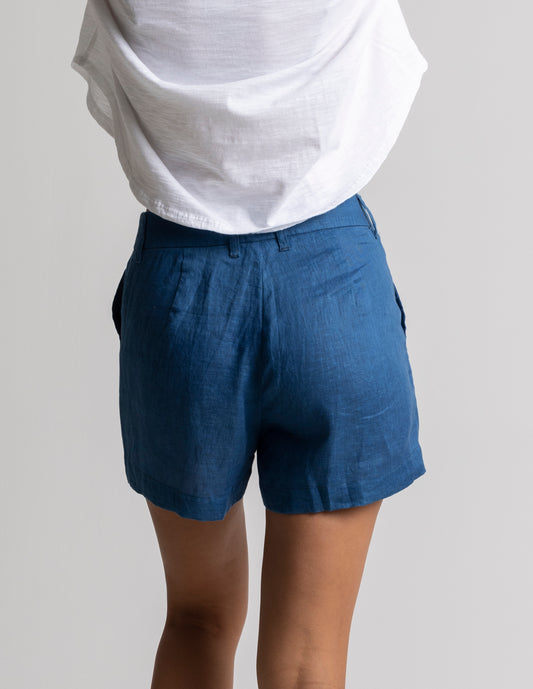 High Waist Shorts - INDIGO - MRS Lovejoy - women