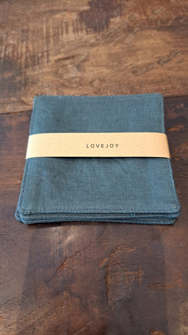 Linen Coaster Pack Natural Dye