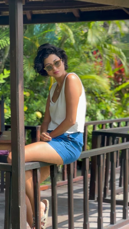 Cotton Knit Crop Top Women's - Handmade Bali