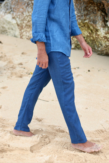 Mens Tapered Pants Hand Dye