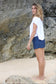 Tailored High waist Linen shorts