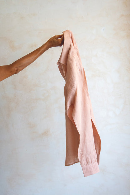 Evening Shirt French Linen - Natural Dye