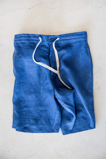 Mens Shorts French Linen - Natural Dye
