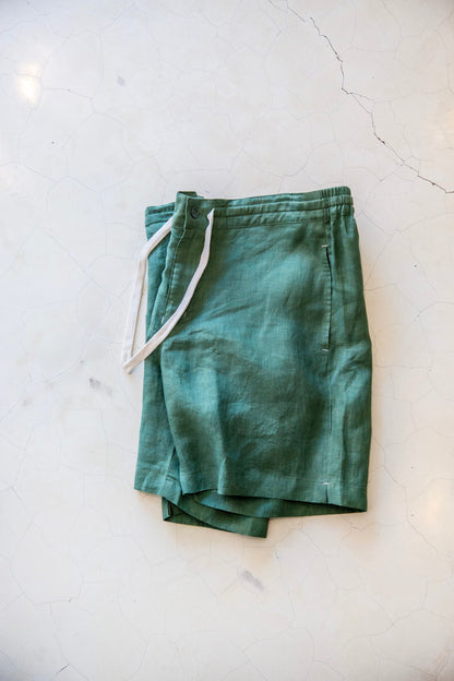 Mens Shorts French Linen - Natural Dye