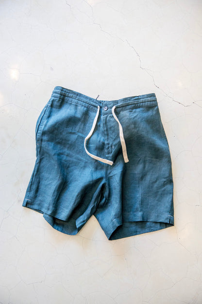 Mens Shorts French Linen - Natural Dye