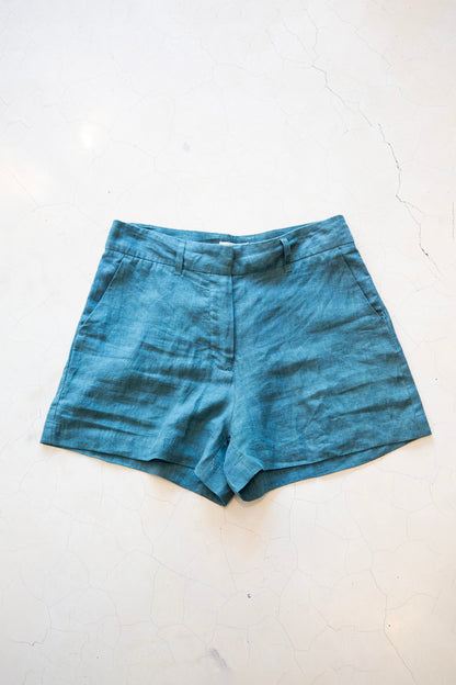 Tailored High Waist Shorts Natural Dye