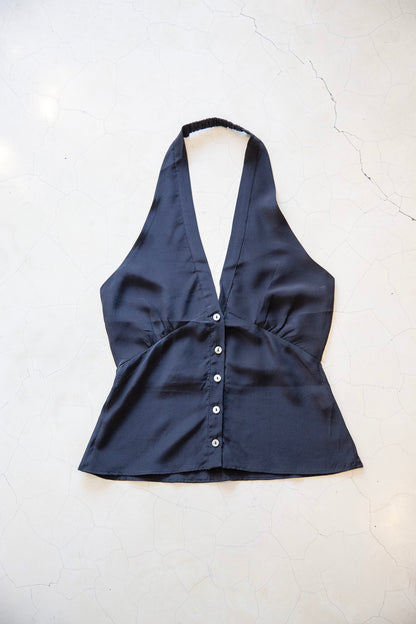 Silk Halter Neck Blouse