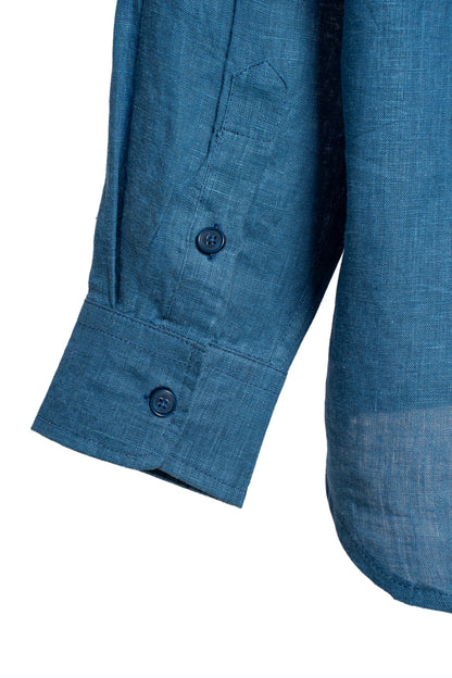 Evening Shirt French Linen - Natural Dye