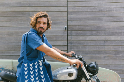 French Linen Daytime Short Sleeve Shirt Men's Natural Dye - Handmade Bali