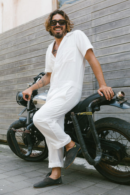 Cotton Canvas Mens Playsuit Natural Dye - Handmade Bali