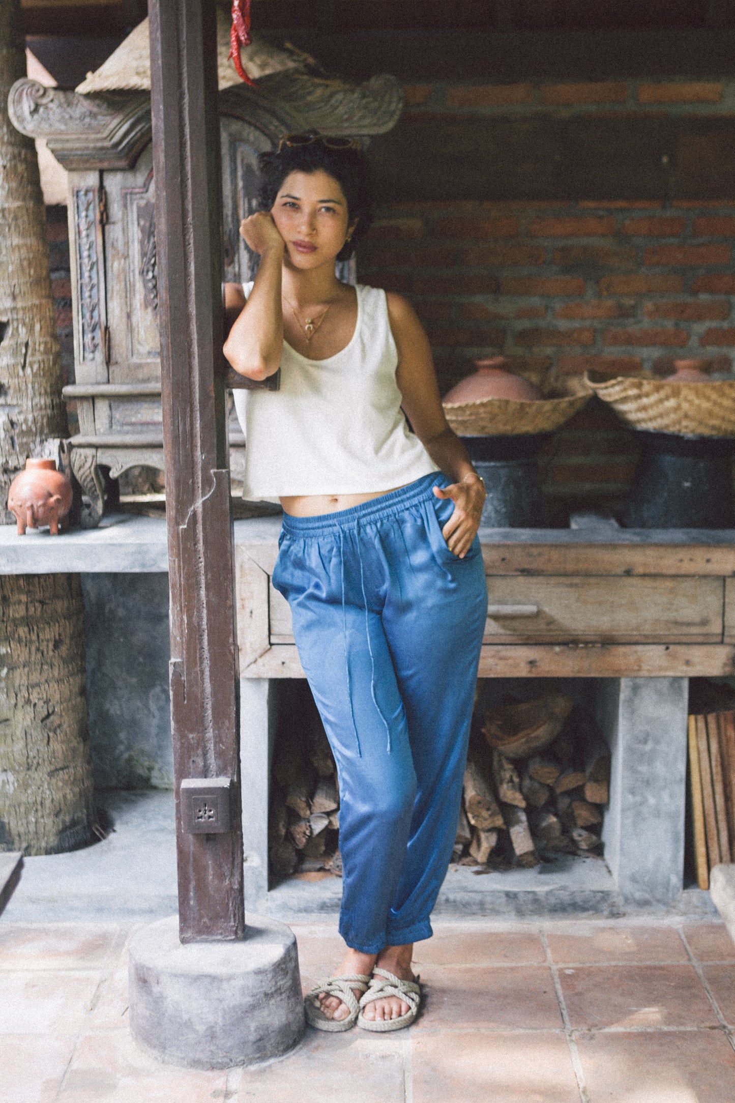 Cotton Knit Crop Top Women's - Handmade Bali