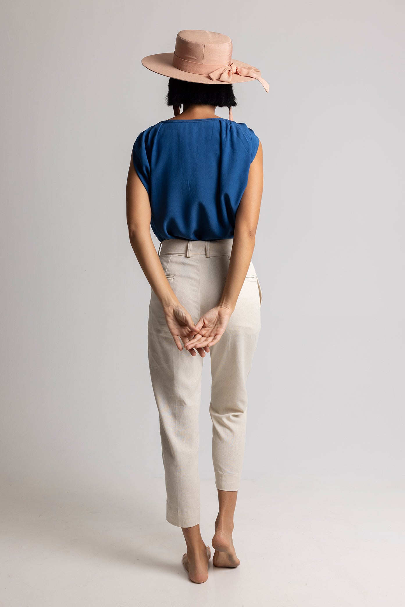 Silk Crepe Top Indigo - MRS Lovejoy - Shirts & Tops