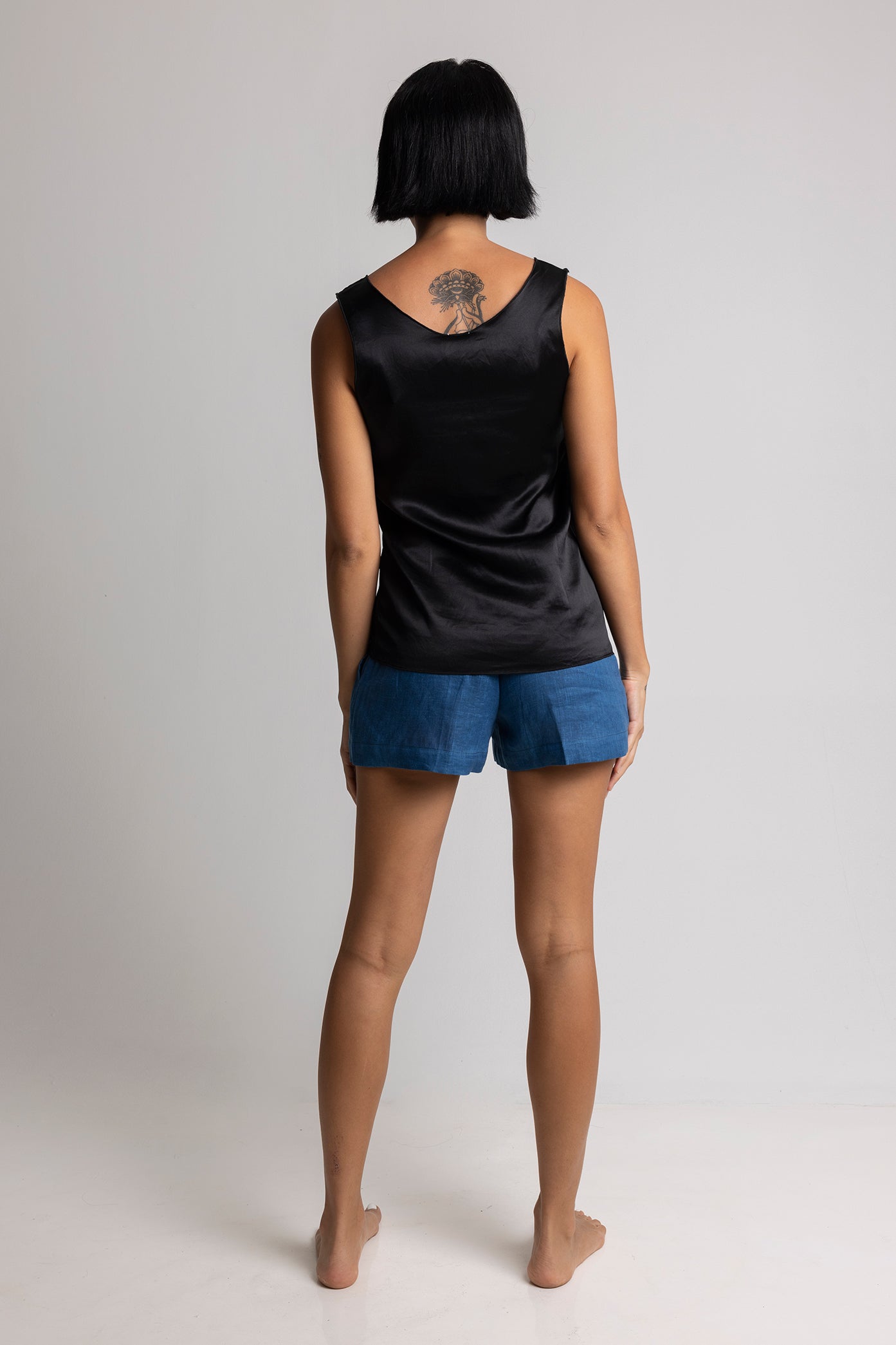 Tailored Low Waist Shorts - INDIGO - MRS Lovejoy - Shorts